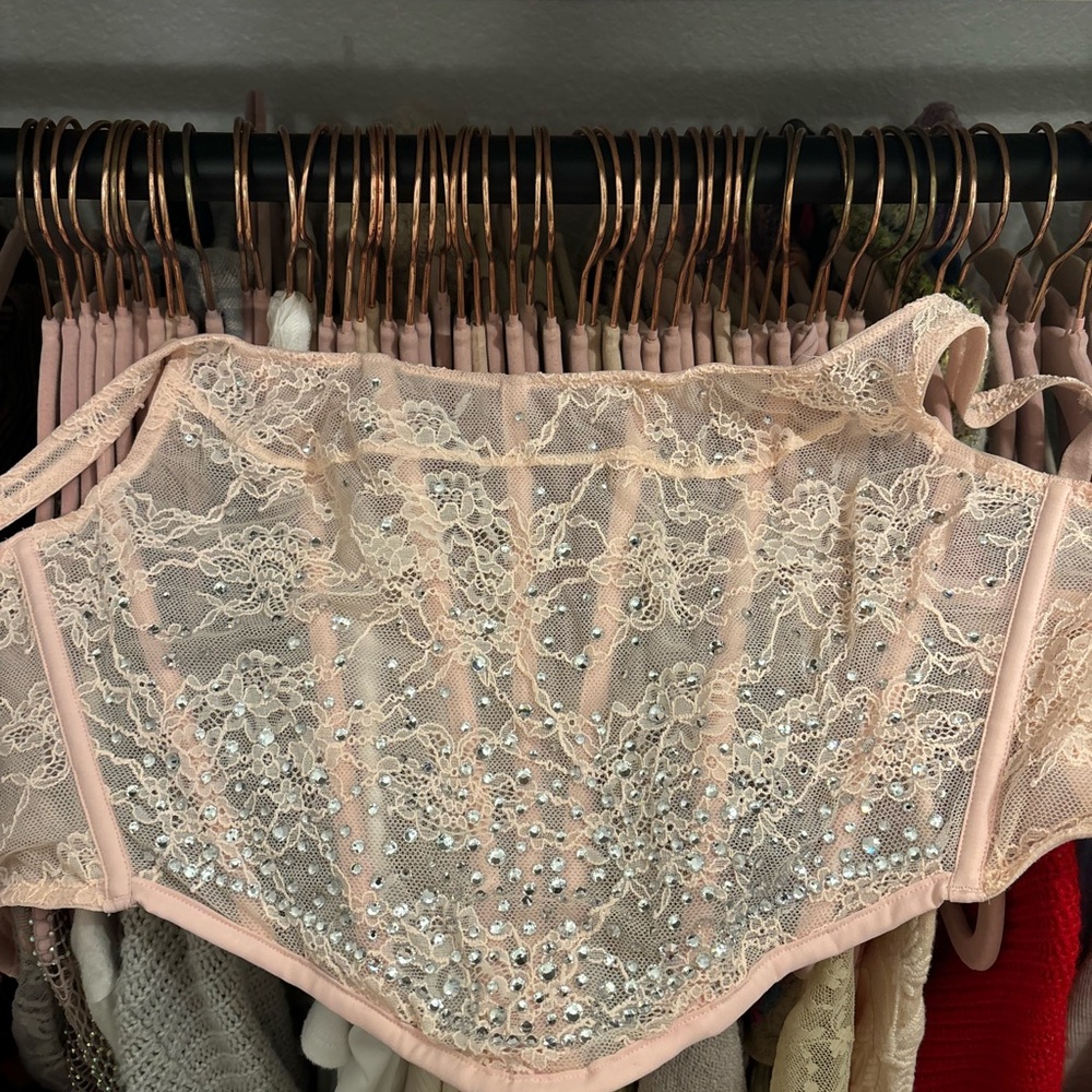 Victoria secret Elegant Lace Bustier with Rhinestones